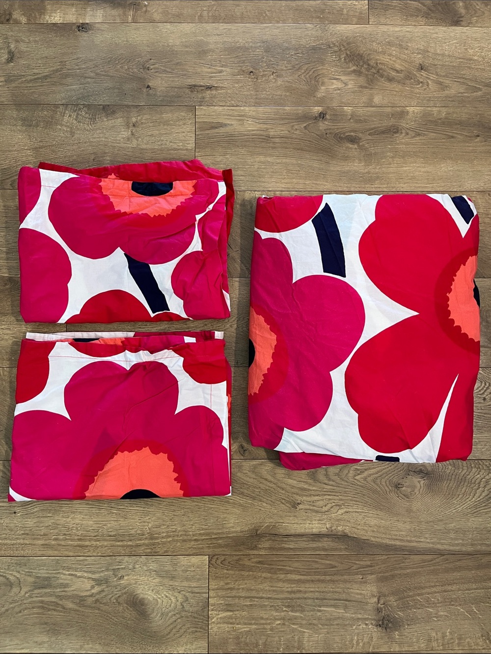 Marimekko Unikko Red Duvet Set Full/Queen